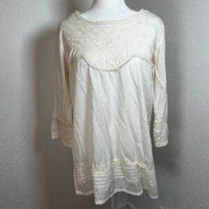 Krazy Kat Embroidered Tunic Length Blouse